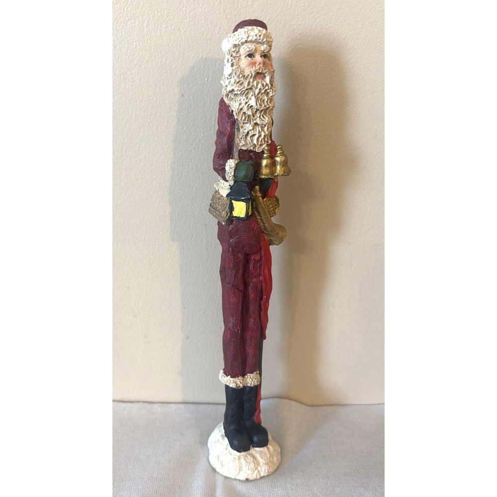 Vintage SANTA Christmas Windsor Collection 11" Pencil Skinny Figurine - Folkart